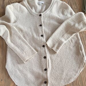 Madewell Beige Button-Up Cardigan